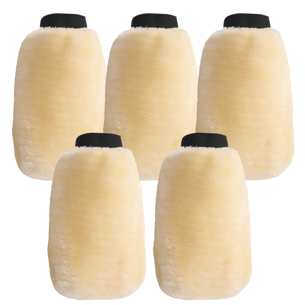 1-5Pcs Premium Plush Car Wash Gloves Soft Non-Scratch Car Cleaning Mitt Reusable Motorcycle Truck Auto Dusting Gloves