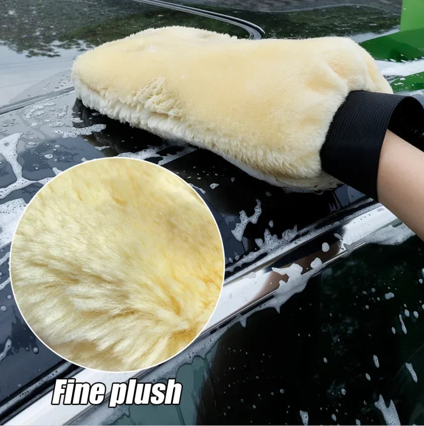 1-5Pcs Premium Plush Car Wash Gloves Soft Non-Scratch Car Cleaning Mitt Reusable Motorcycle Truck Auto Dusting Gloves