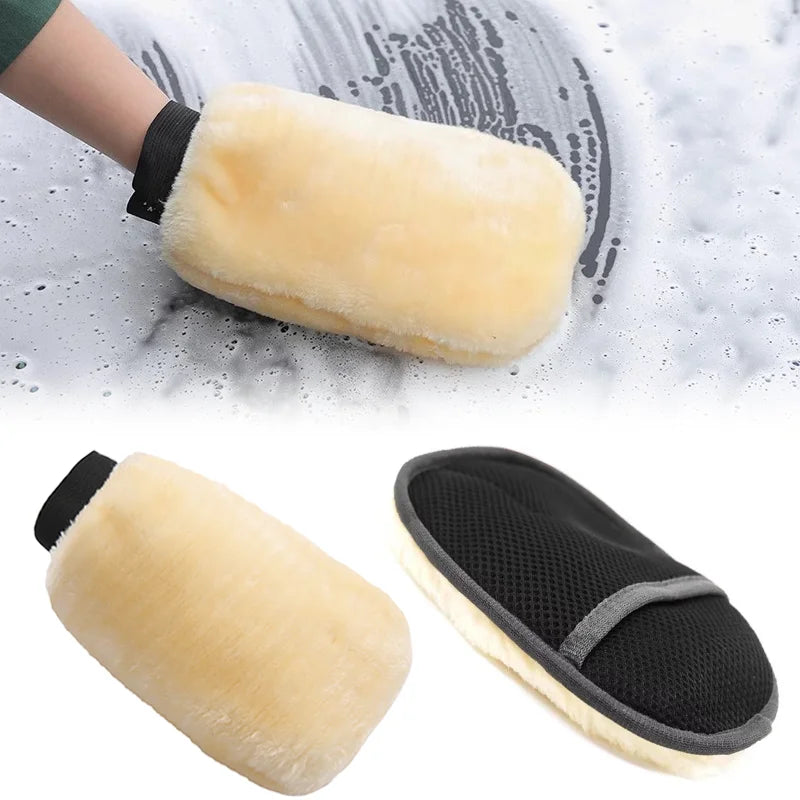 1-5Pcs Premium Plush Car Wash Gloves Soft Non-Scratch Car Cleaning Mitt Reusable Motorcycle Truck Auto Dusting Gloves